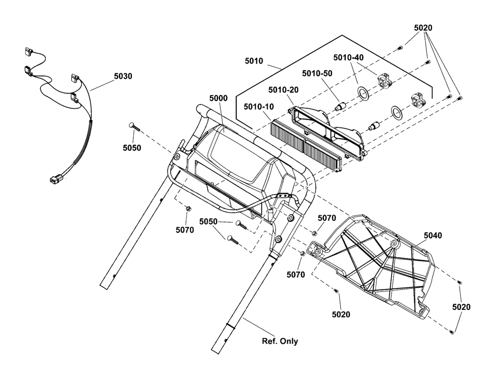 Light Panel Group Diagram and Parts List for SS22EL (1697350-00)(2020) Briggs and Stratton Snow Blower